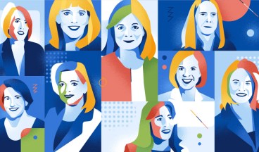 Illustrations of famous women in technology
