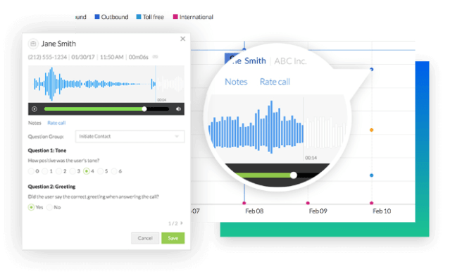 Business phone call recording feature