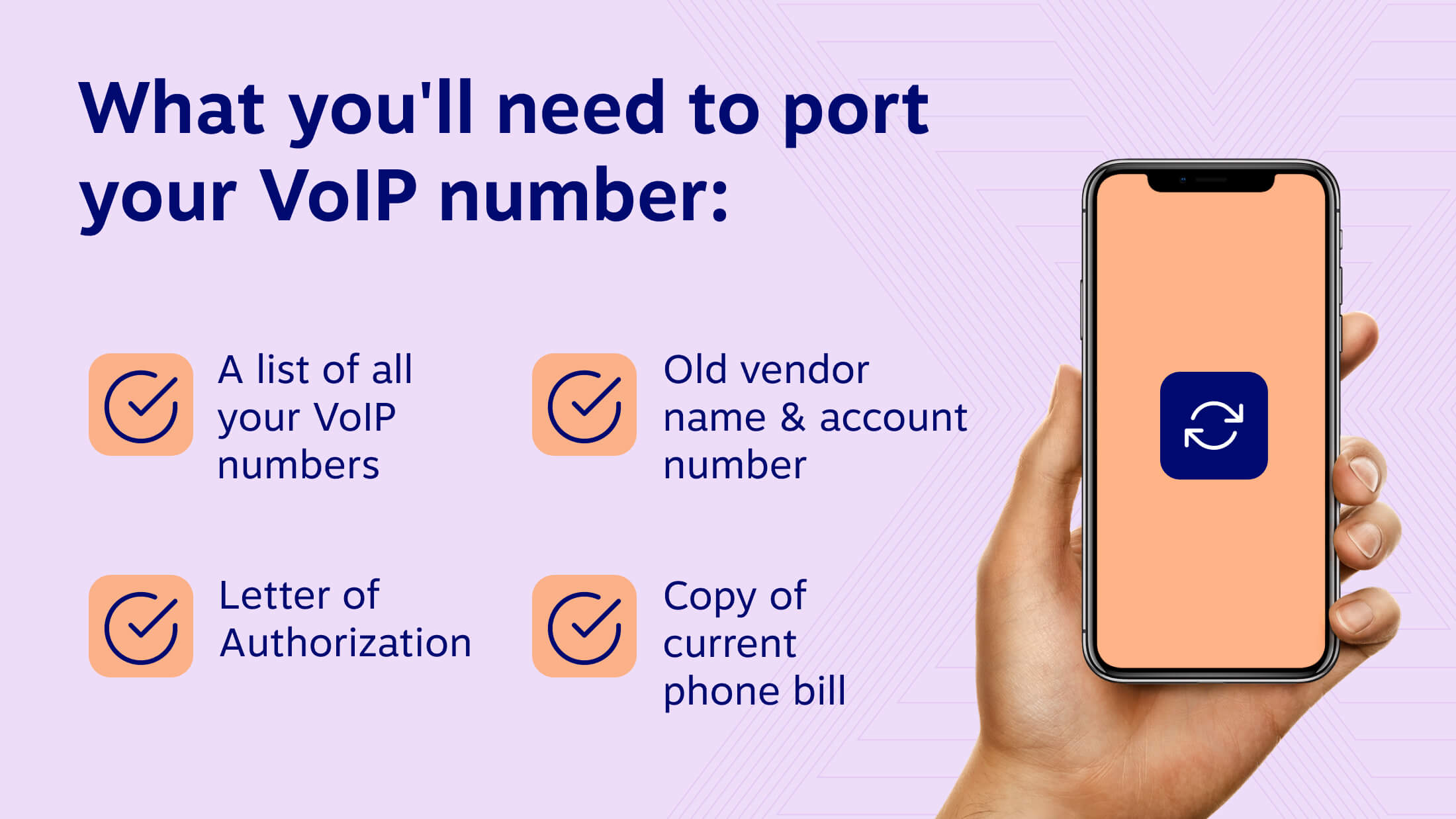 What you'll need to port your VoIP number: 