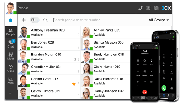 3CX is a Dialpad alternative with a phone system, video conferencing, and live chat options