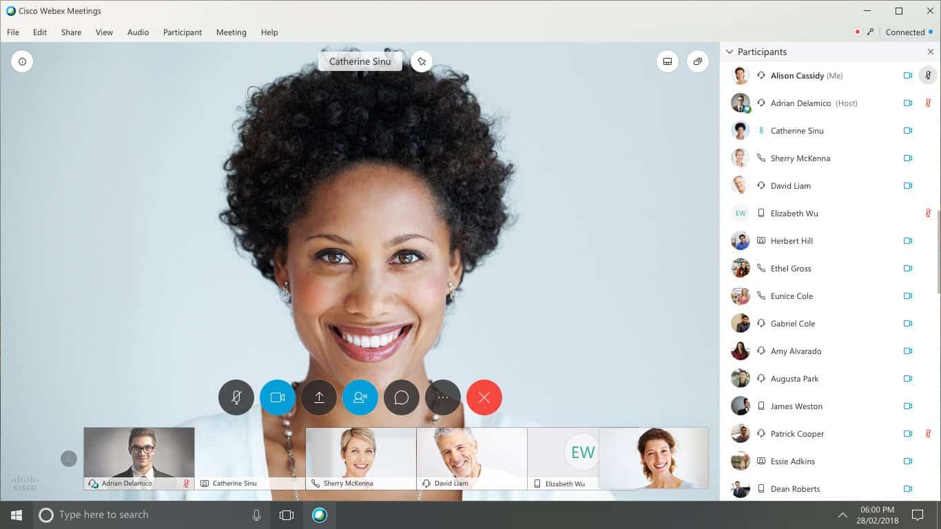 Cisco Webex Software Screenshot