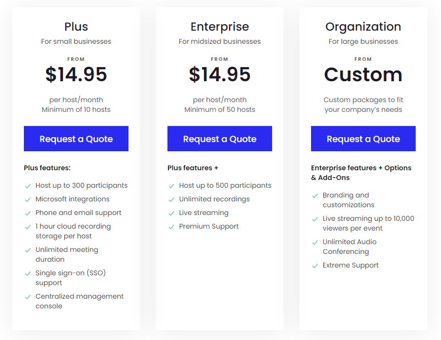 Lifesize pricing tiers