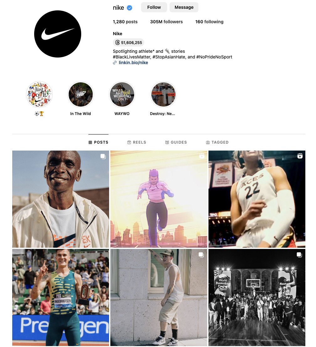 Nike cheap instagram photos