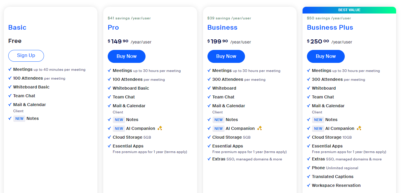 zoom pricing