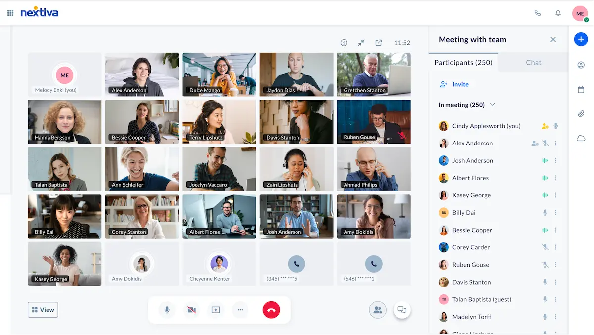 Example of a video conferencing tool for your team - Nextiva