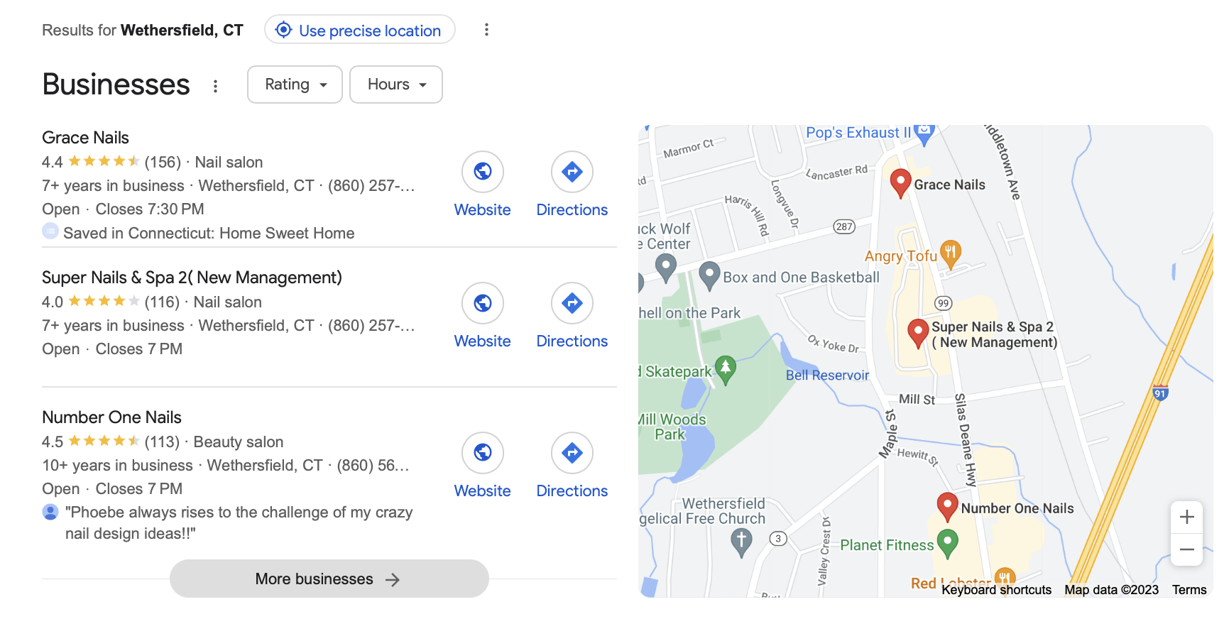 Local reviews on Google Maps