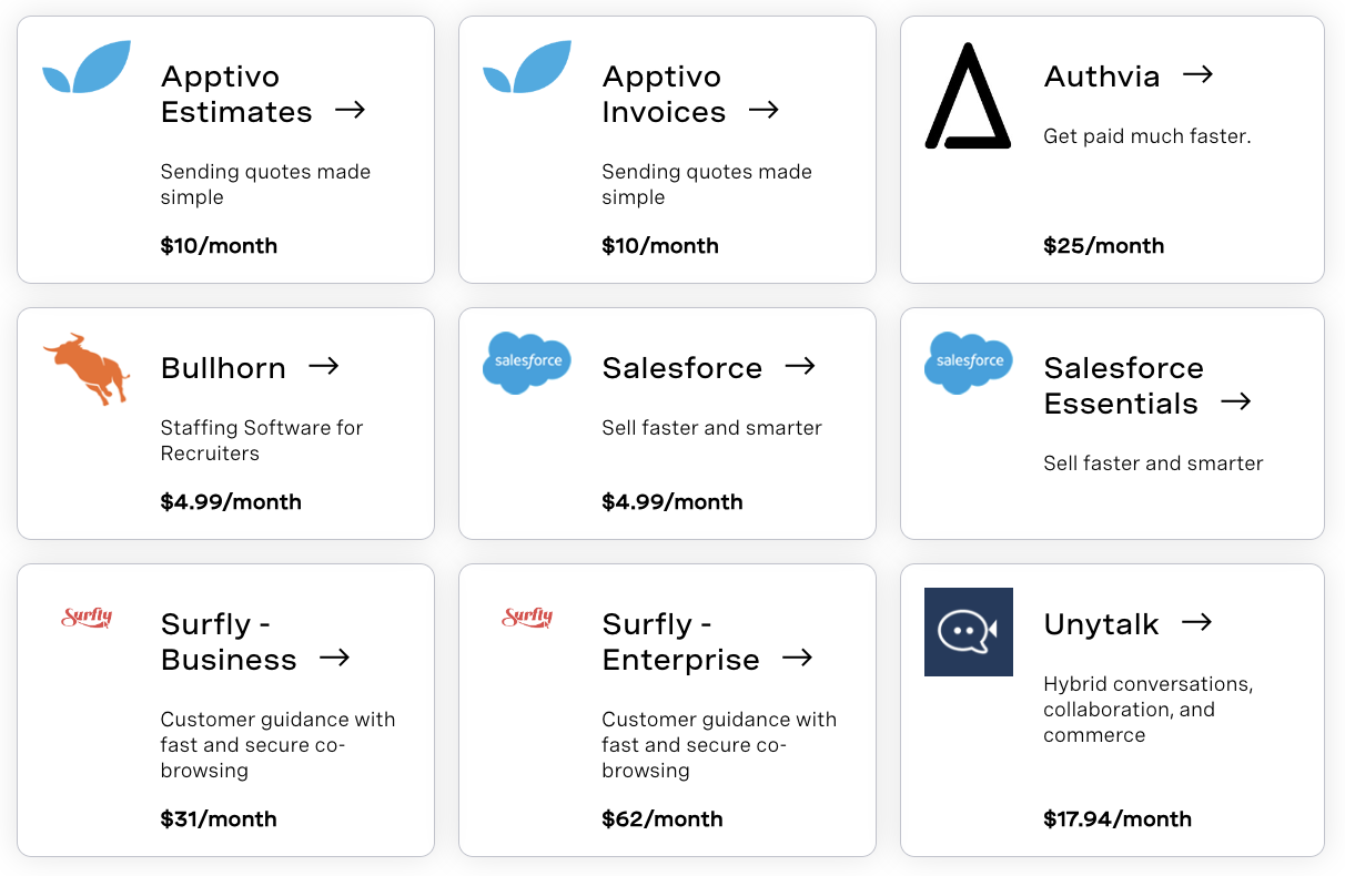 Paid Vonage integrations