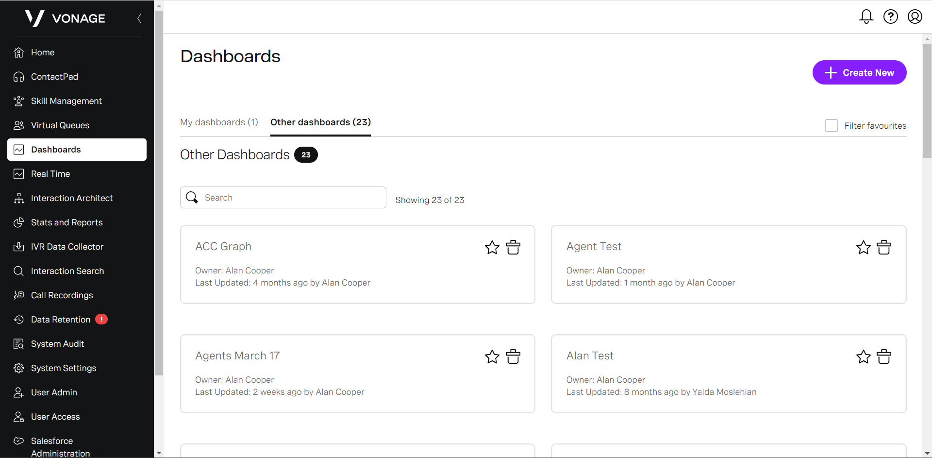 Vonage analytics for supervisors
