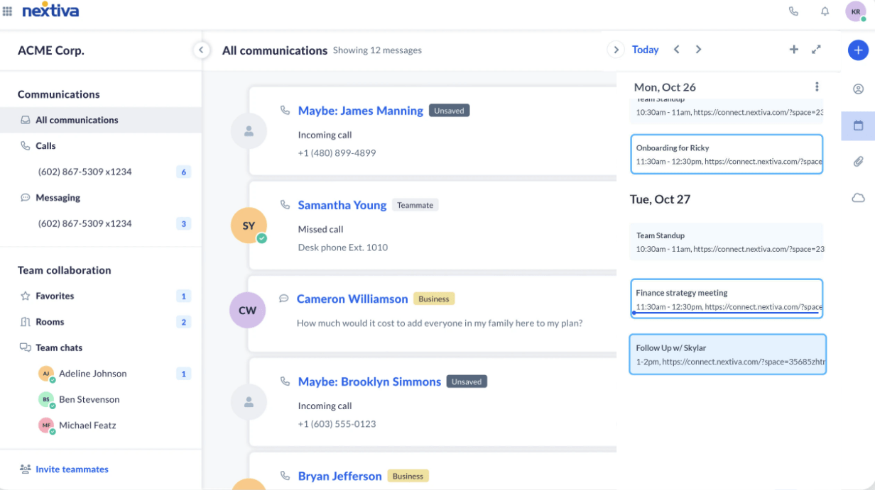 Nextiva integrations