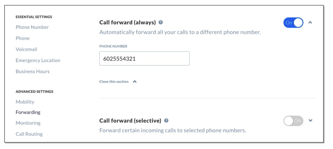 setting up call forwarding in Nextiva