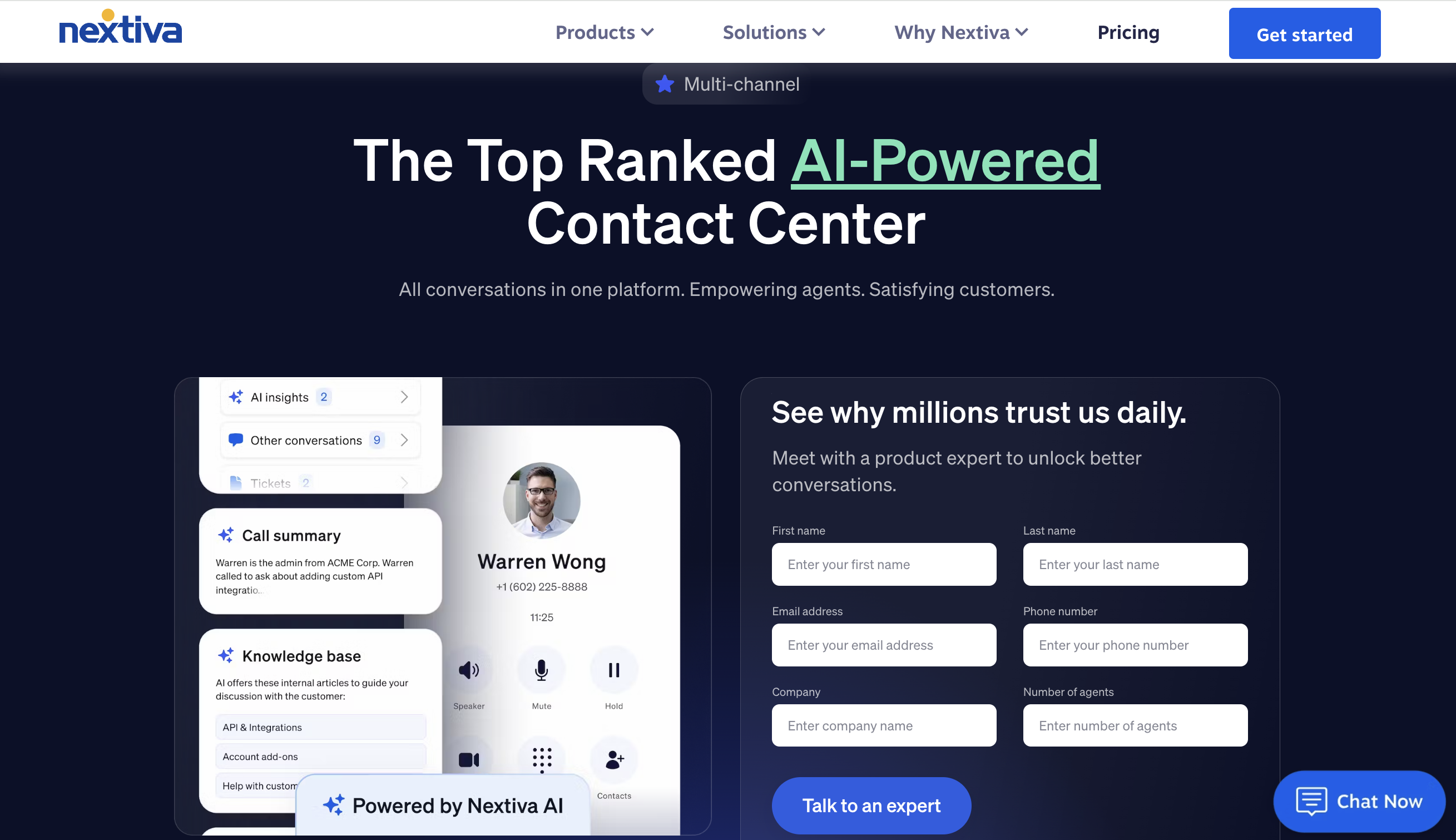 The top ranked AI-Powered contact center