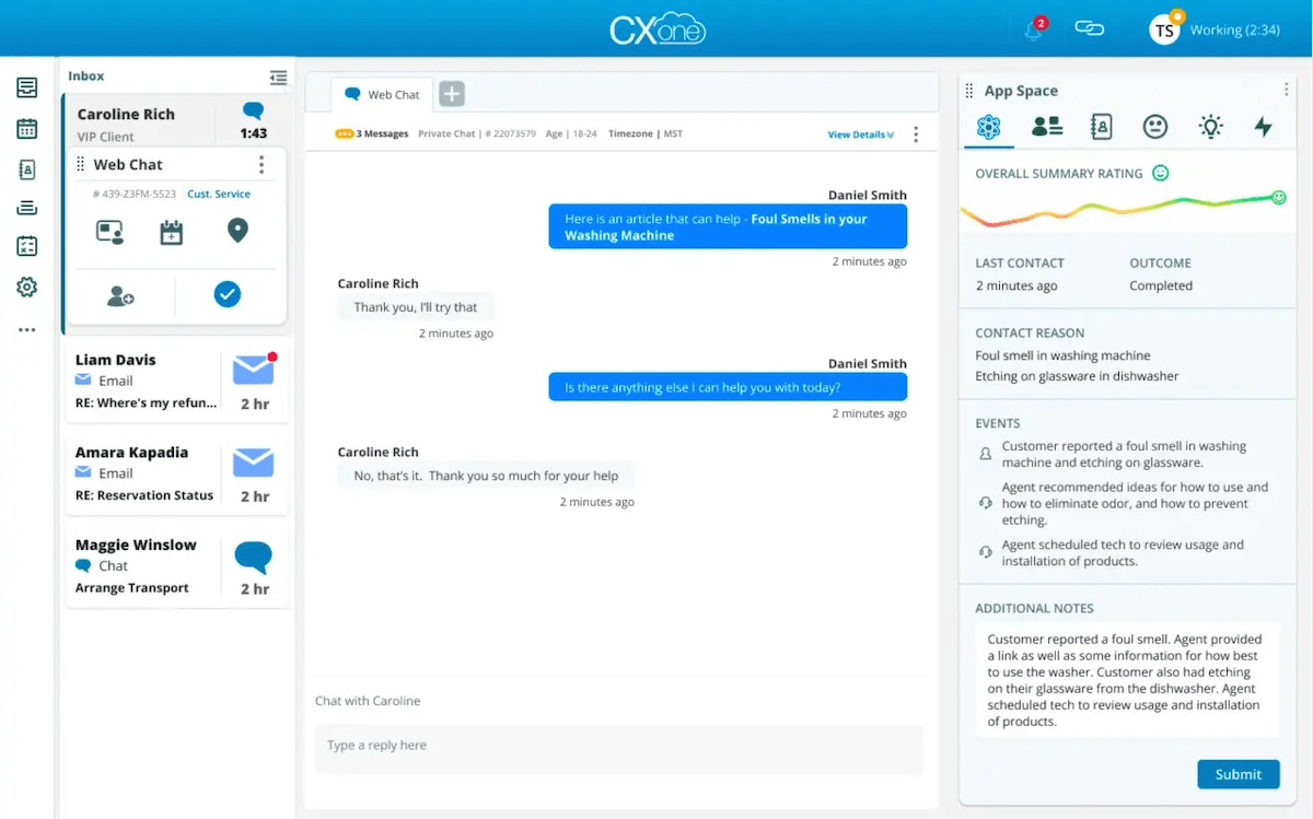 NICE CXone contact center software