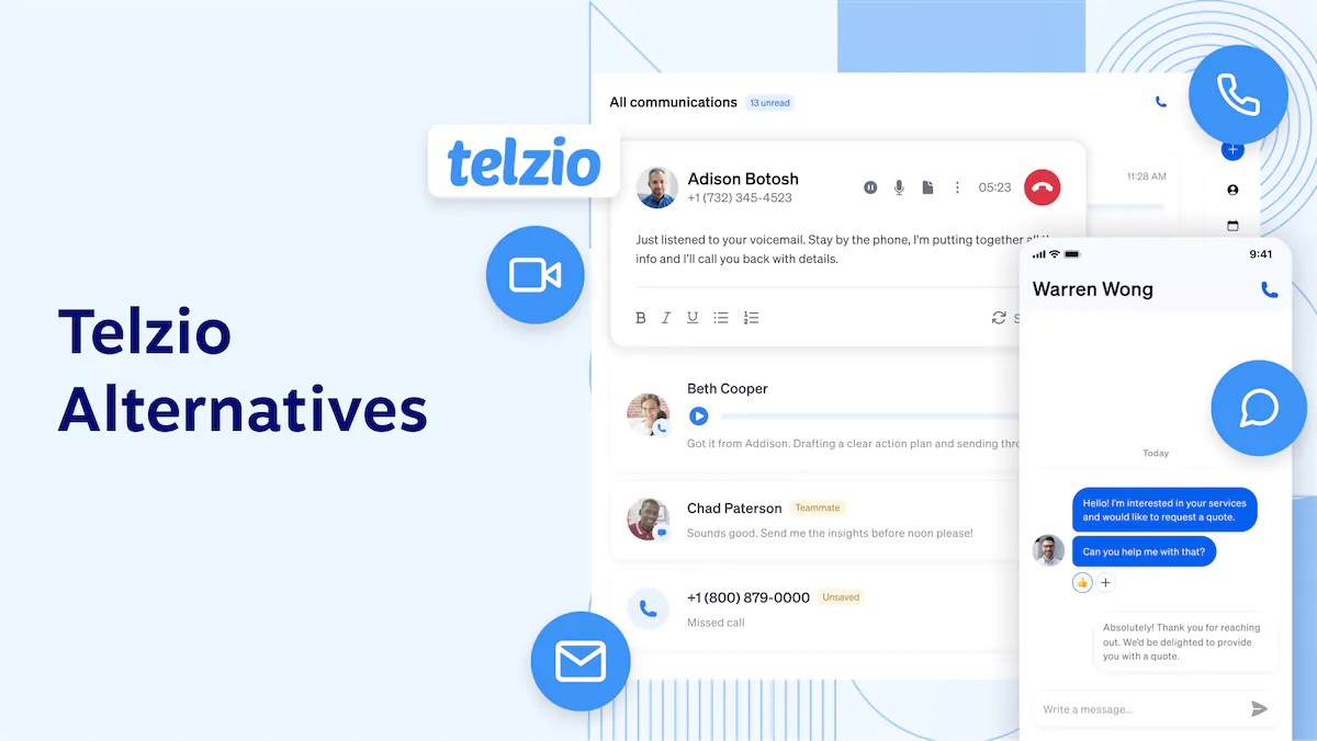 7 Better Telzio Alternatives for Business Phone Service