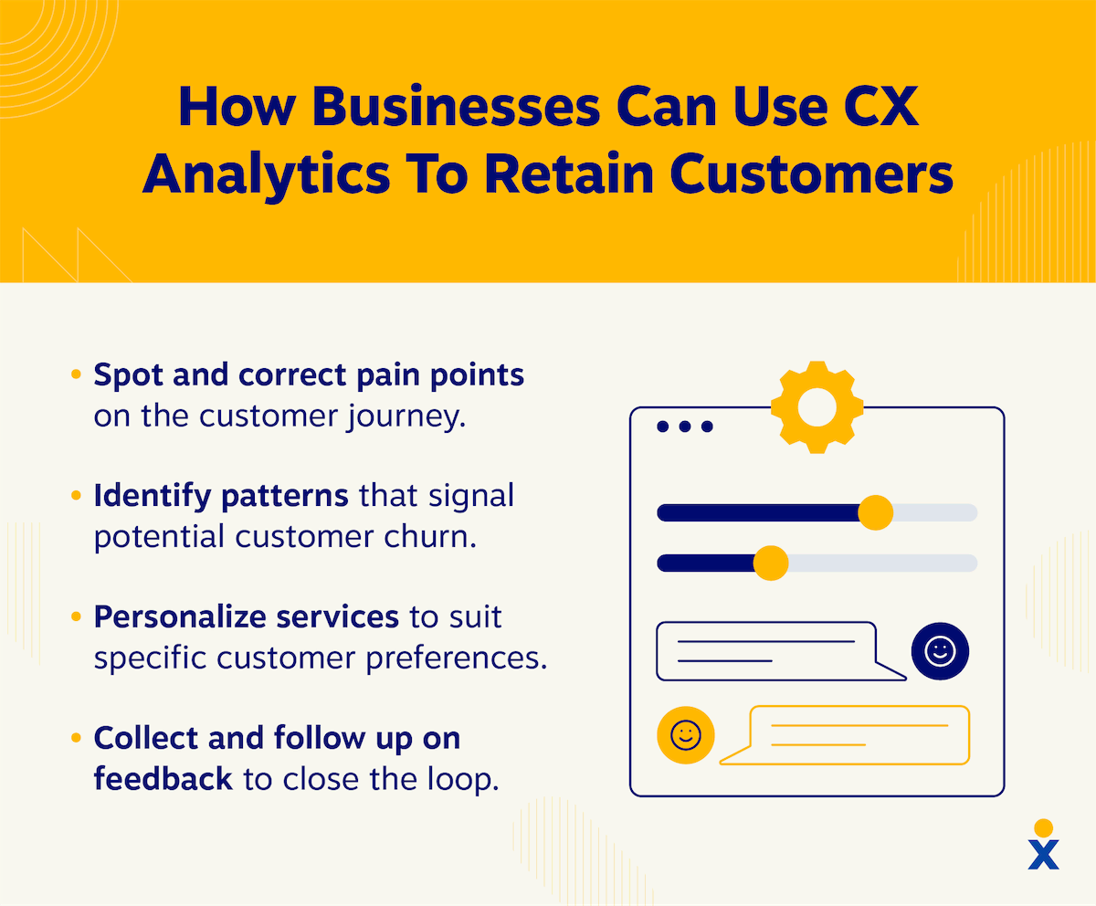 Four tips describing how businesses can use CX analytics to retain customers.
