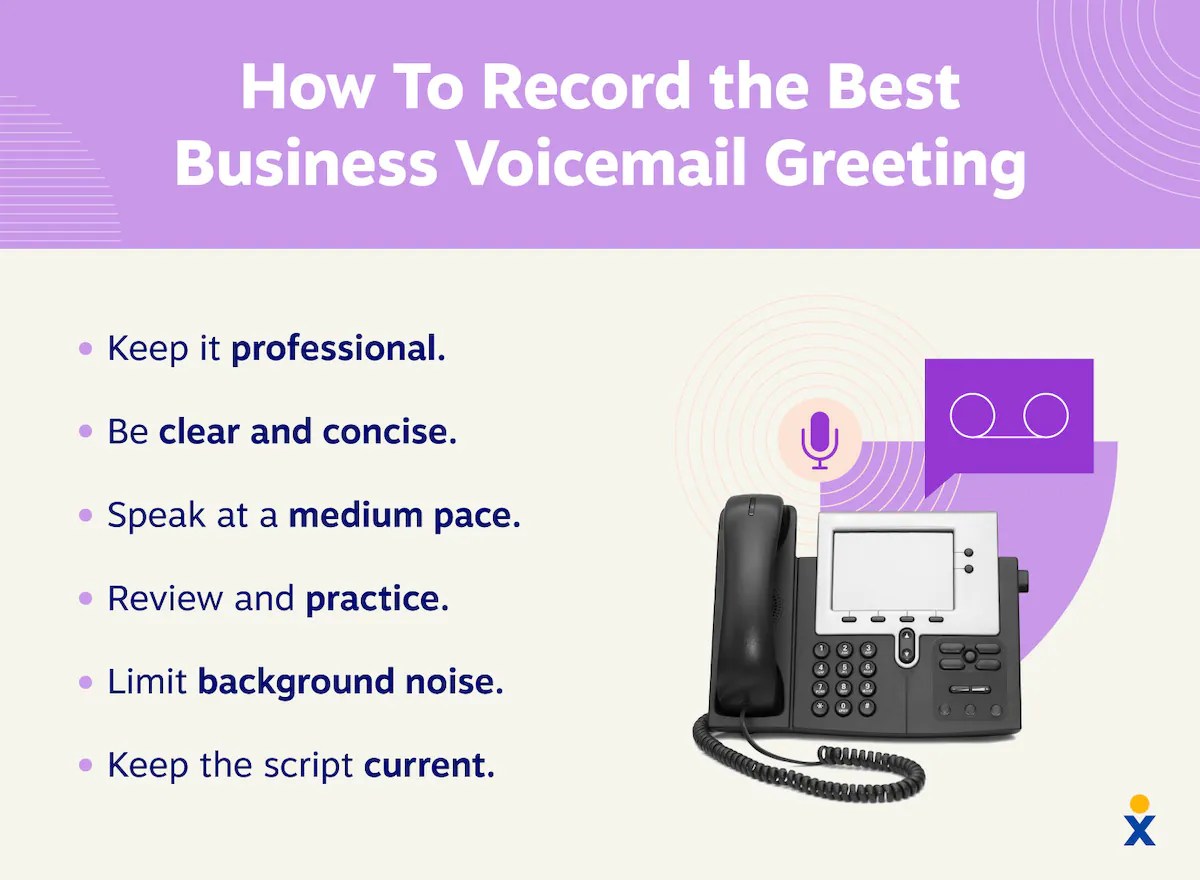 Six tips for how businesses can record the best business voicemail greeting.