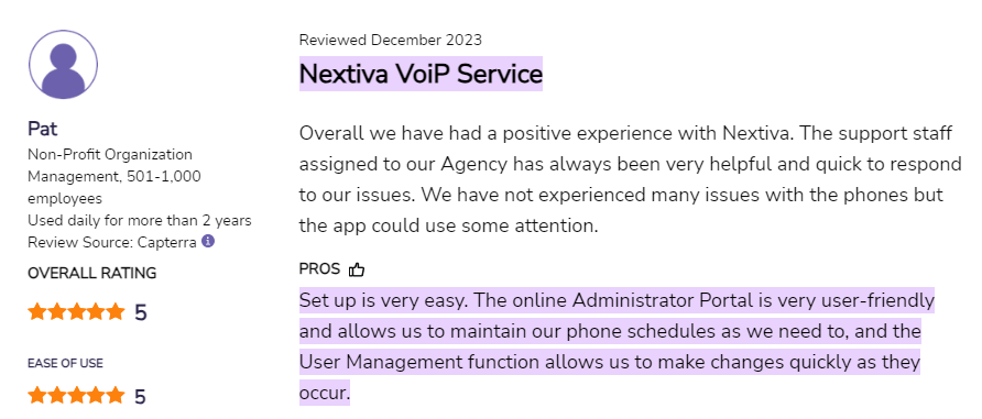 Nextiva VoIP service user review