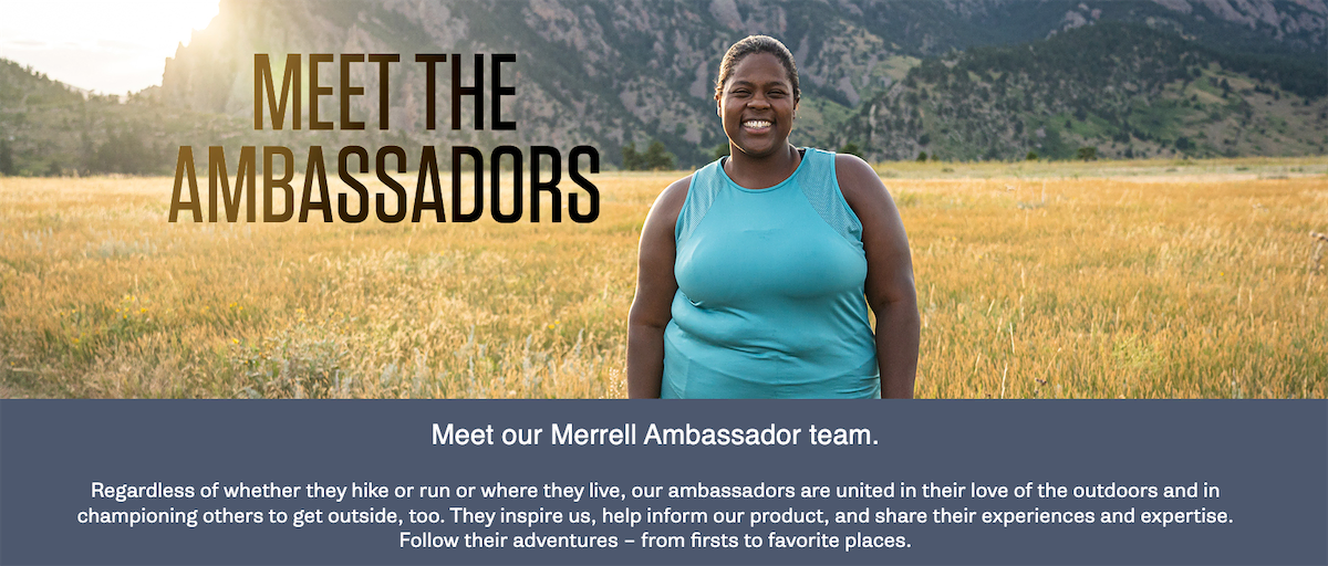 Merrell uses influencer marketing to reach a wider audience and strengthen its brand reputation