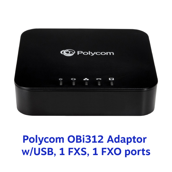 Polycom OBi312 Adaptor w/USB, 1 FXS, 1 FXO ports