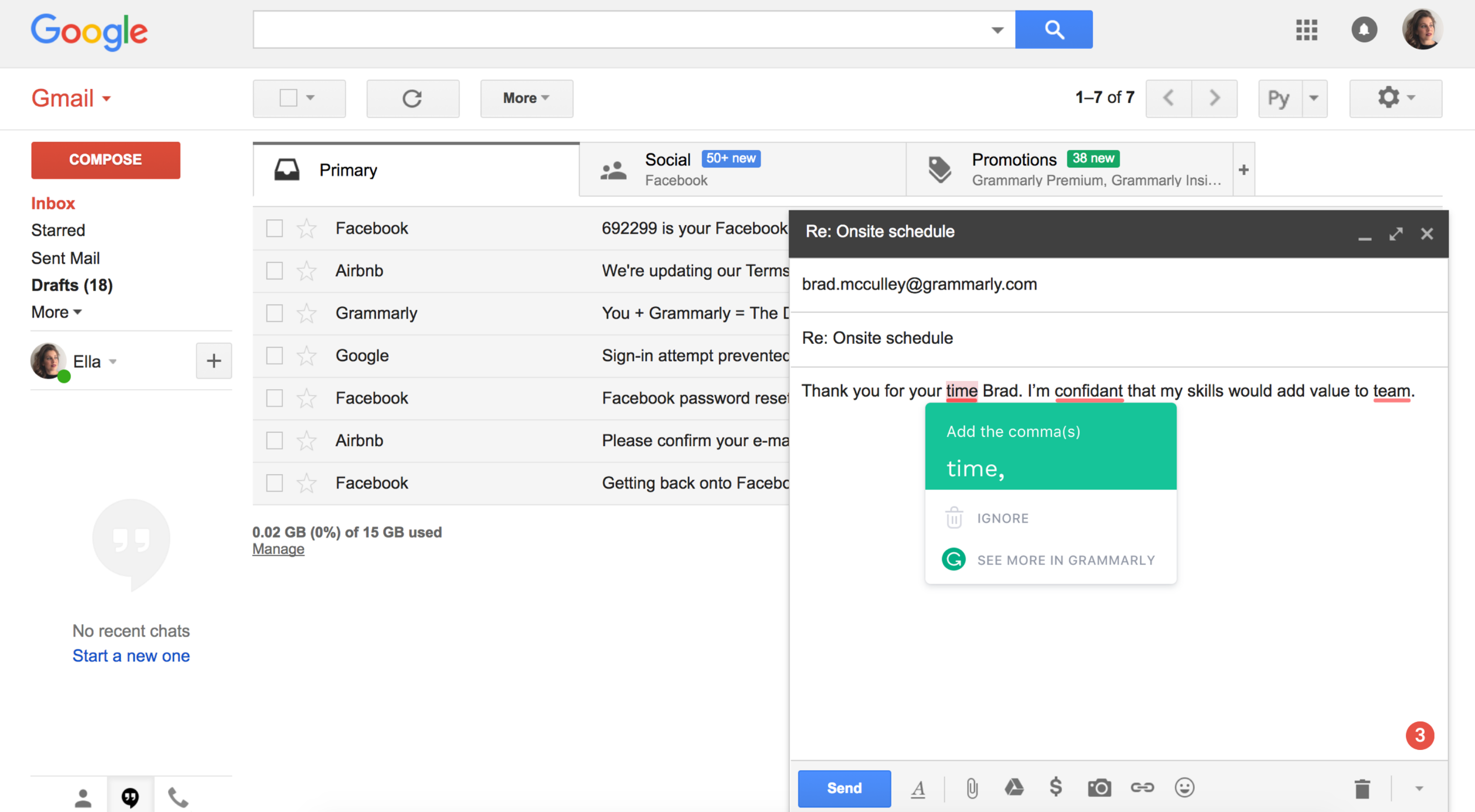 Ways to Improve Work Performance: Grammarly Editor on Gmail