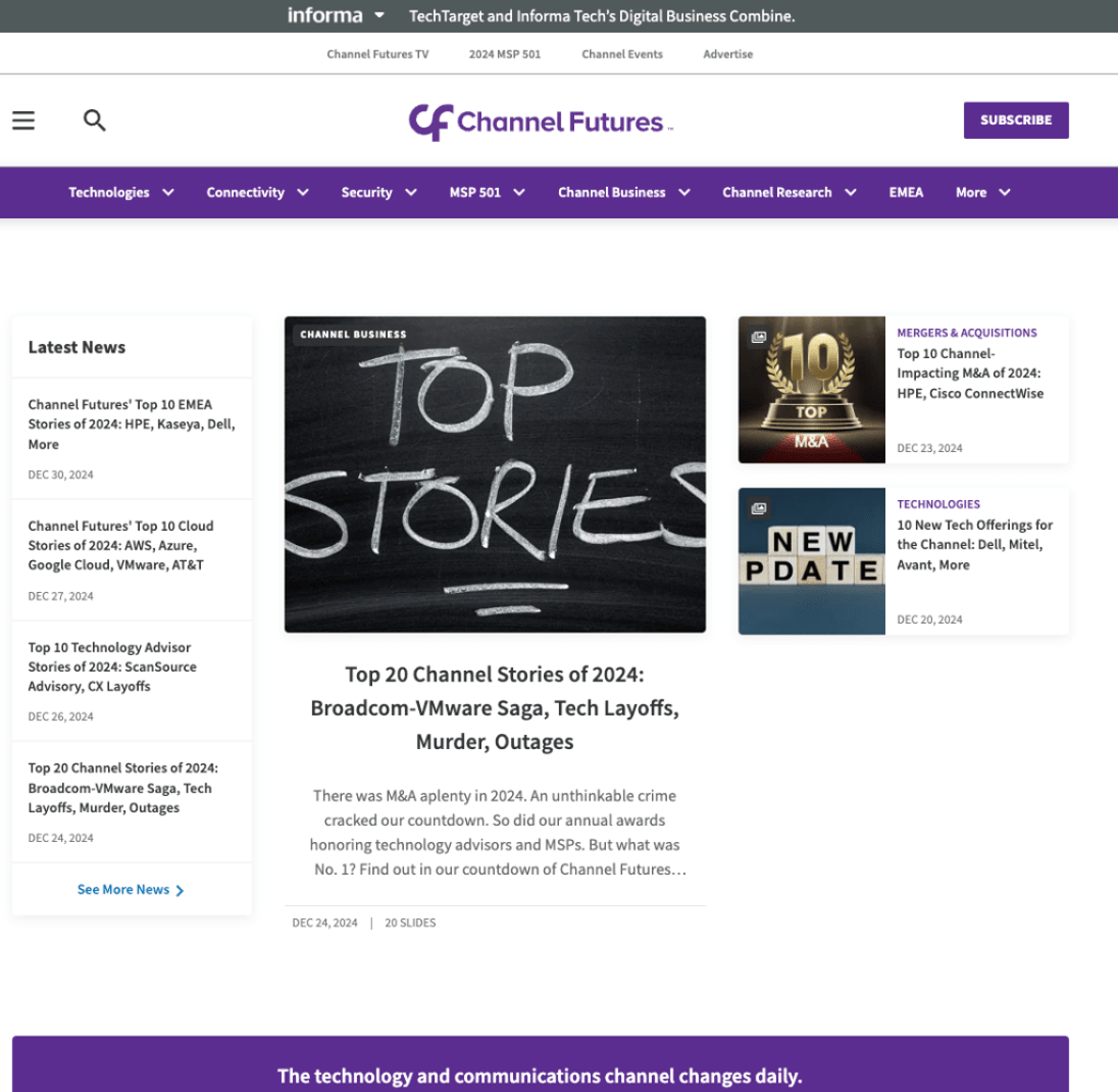 Channel Futures Blog Screenshot