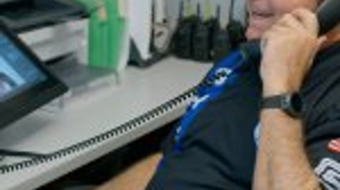 A man talking on the phone