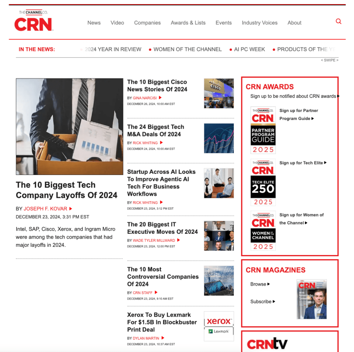 CRN Blog Screenshot
