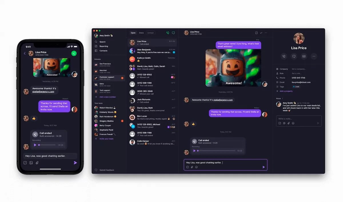 OpenPhone interface