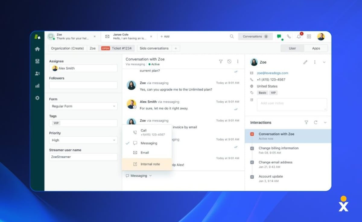 A screenshot shows Zendesk's platform.