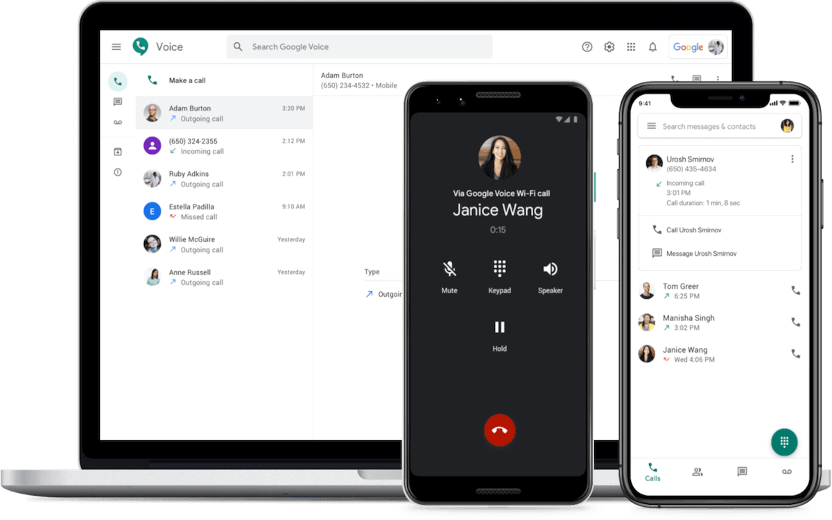 Google voice product shot