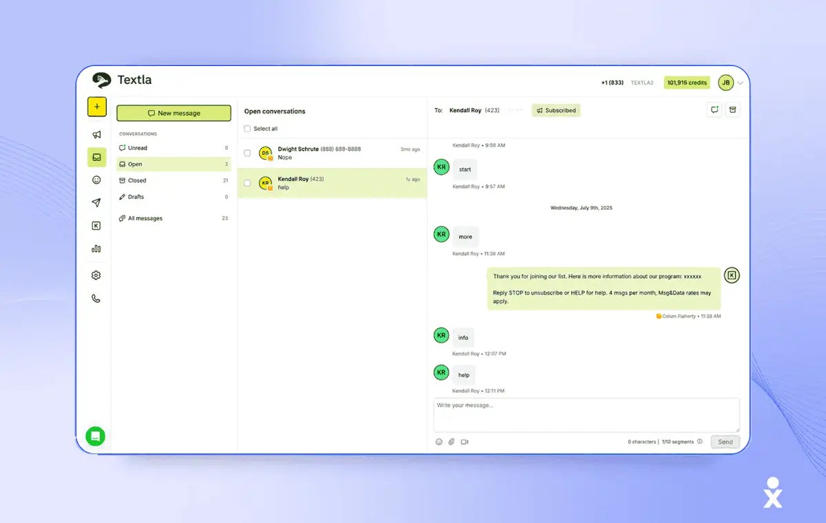best-text-messaging-service-for-business-textla