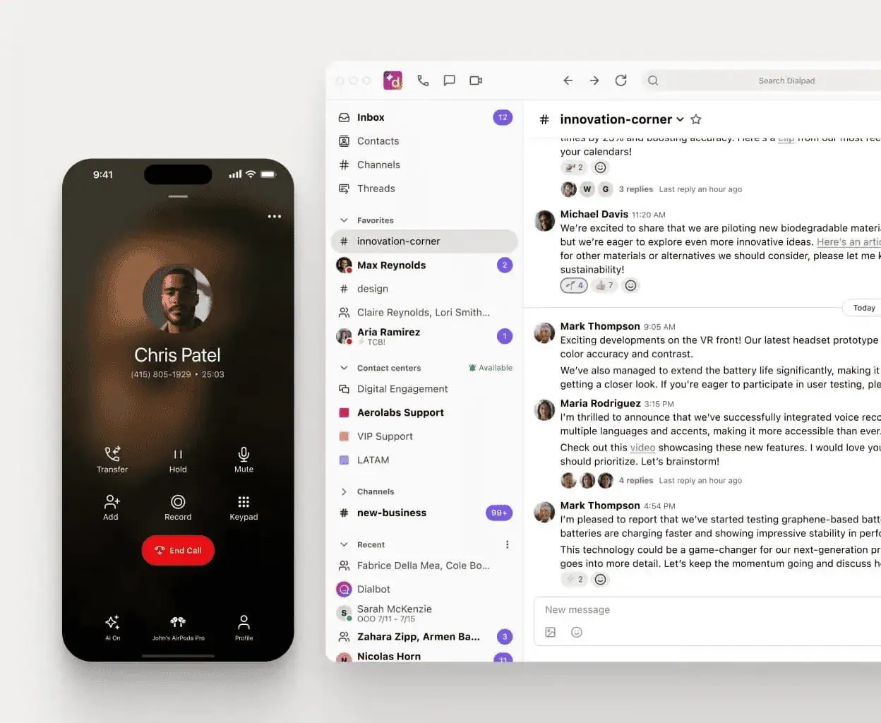 Dialpad for sales teams and support teams