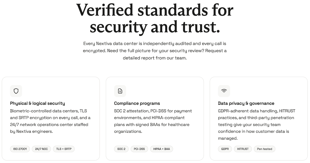 Nextiva security