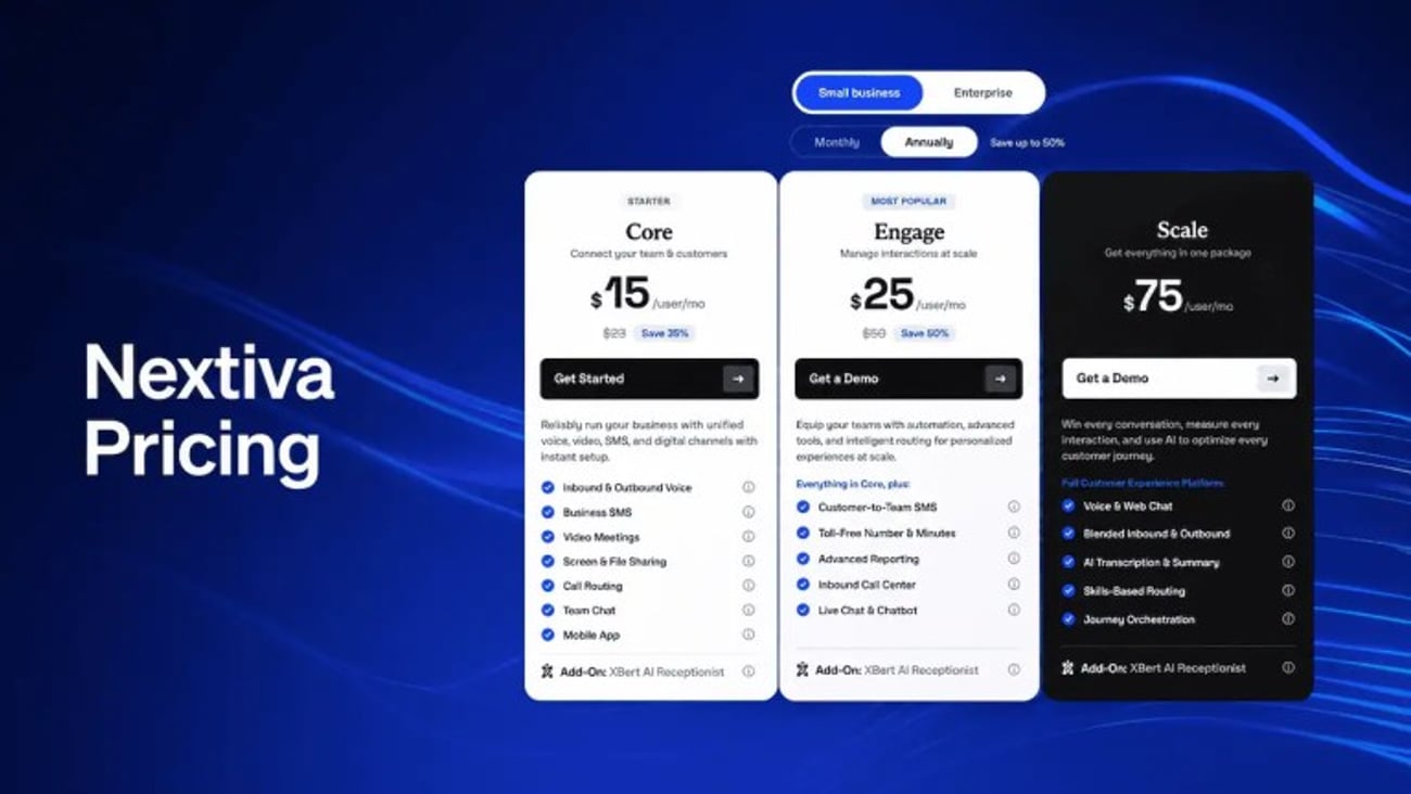 Nextiva pricing feature