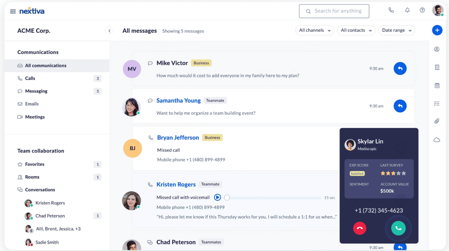Nextiva communications