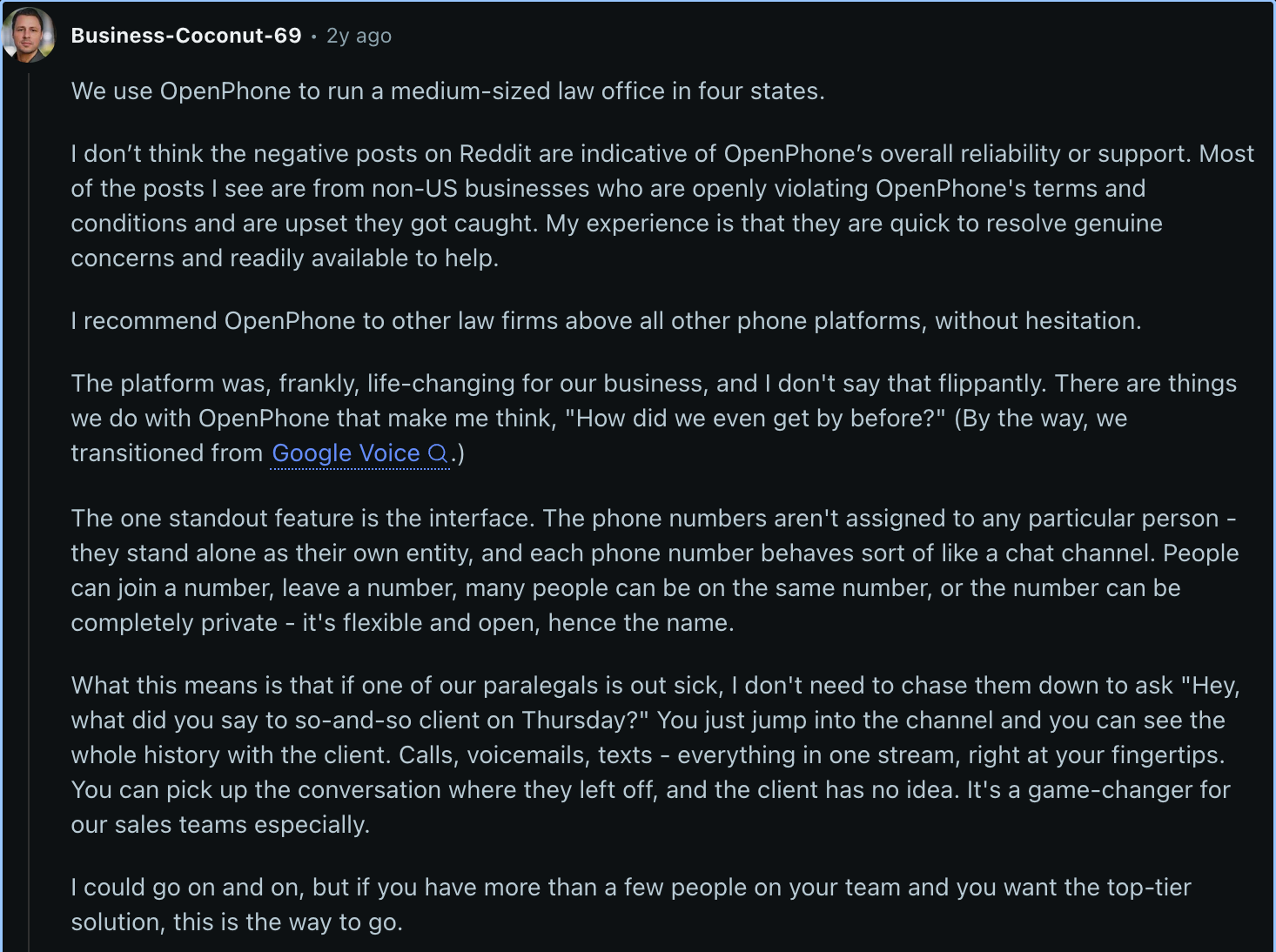 Reddit review OpenPhone