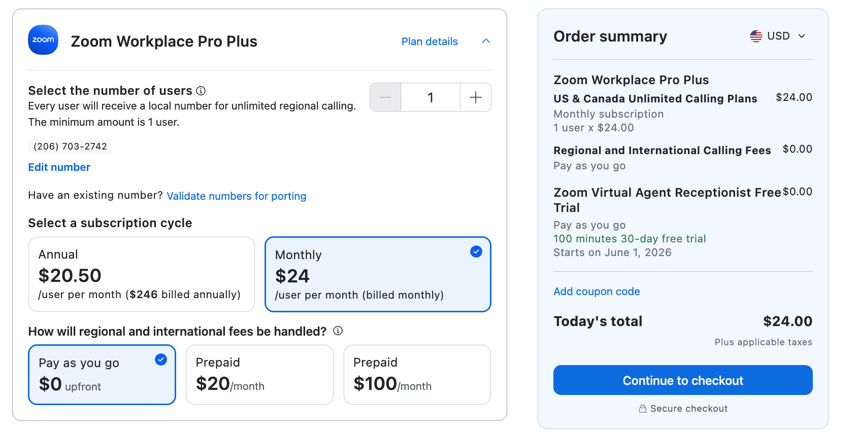 Zoom Workplace Pro Plus plan