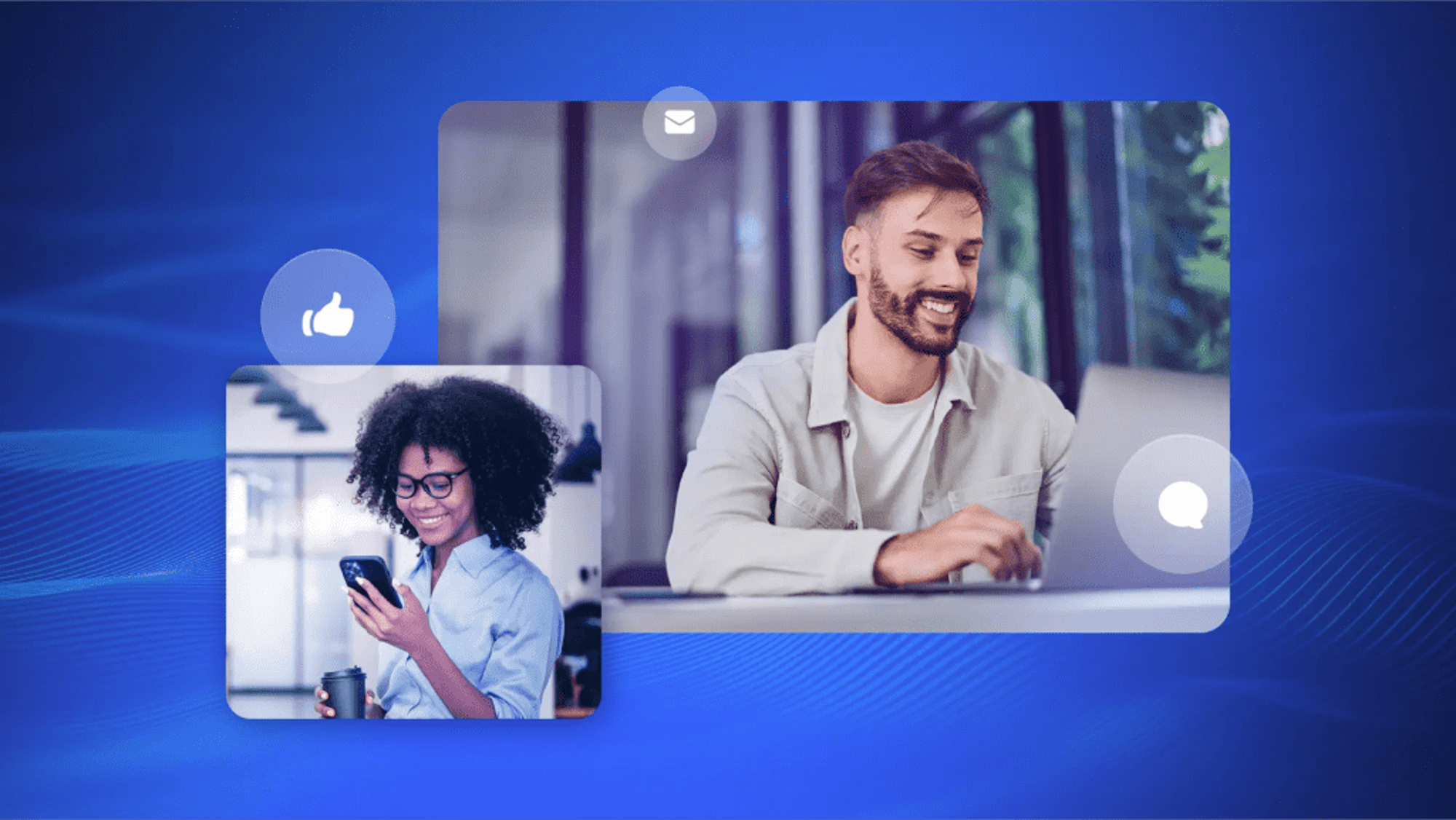 A call center agent uses a Sprinklr alternative to manage conversations.