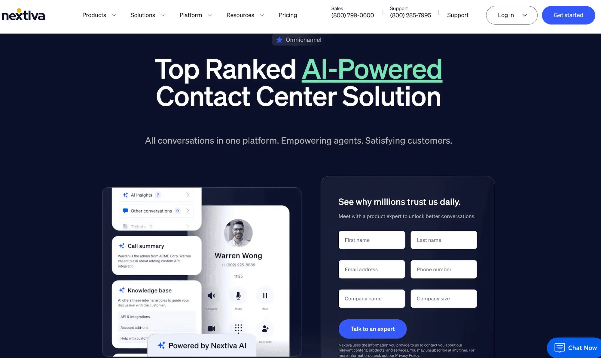 Nextiva AI-powered contact center