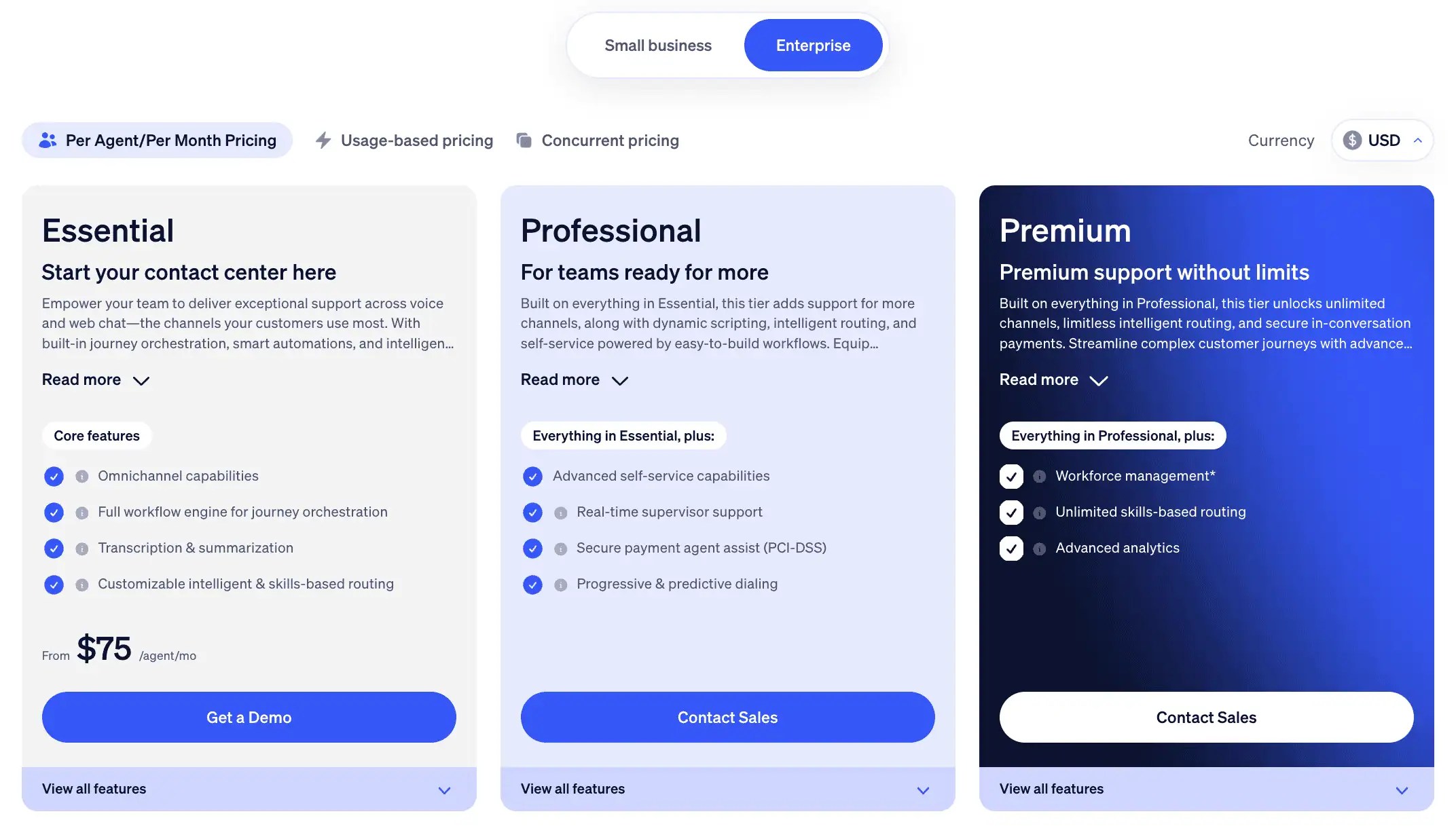 Nextiva enterprise pricing plans 2025