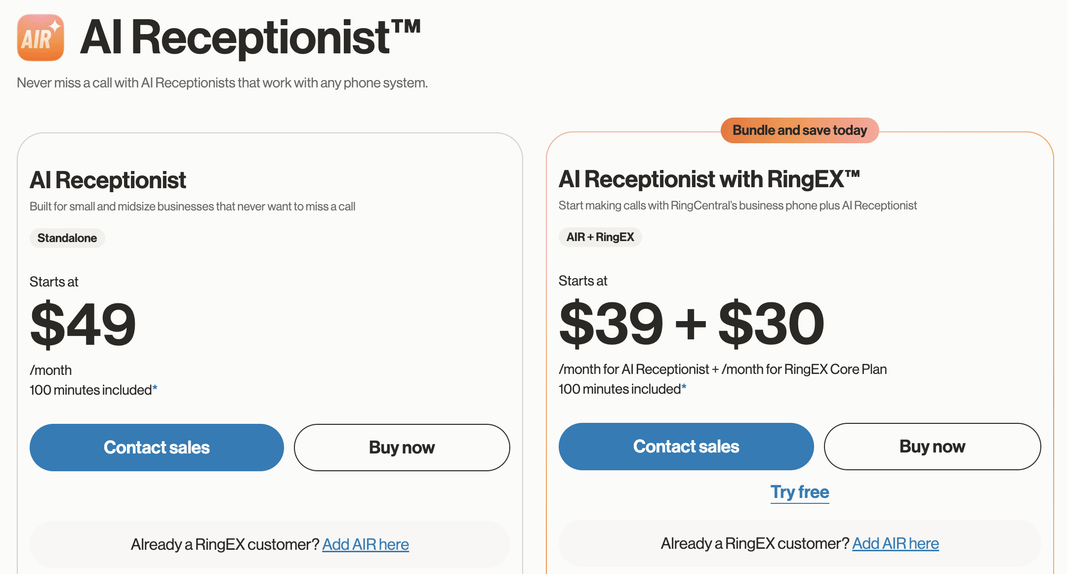 RingCentral AI Receptionist: AI call answering and routing