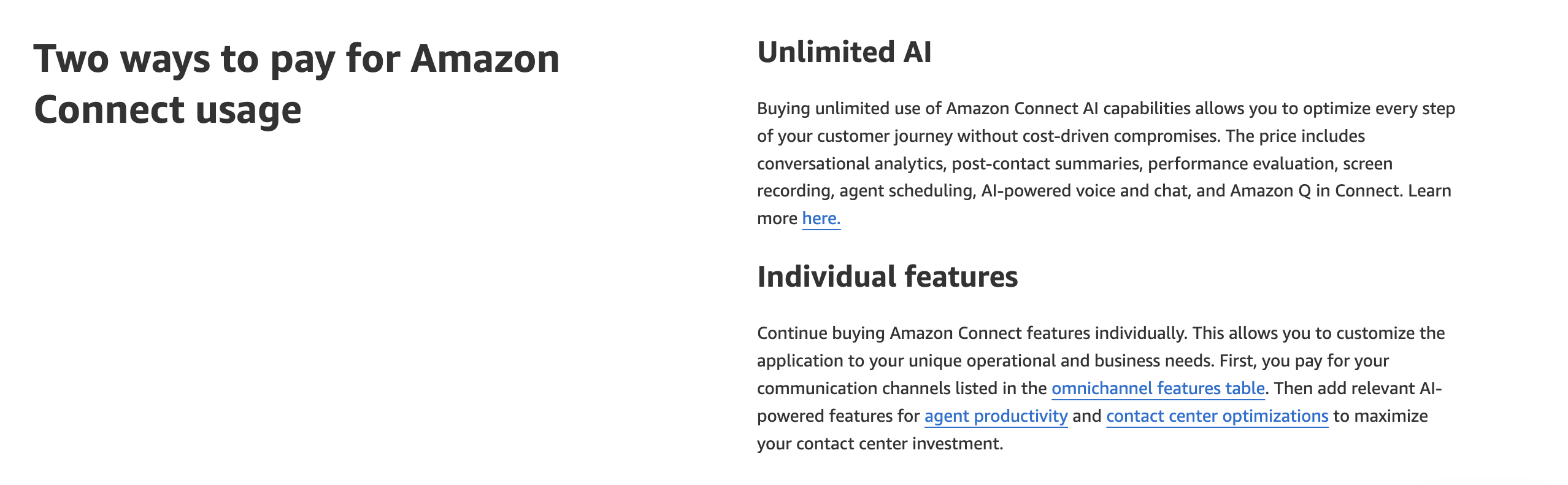 Amazon Connect Pricing