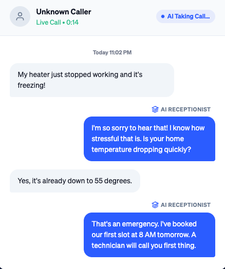 XBert AI Answering Service - Chat & Phone Experience
