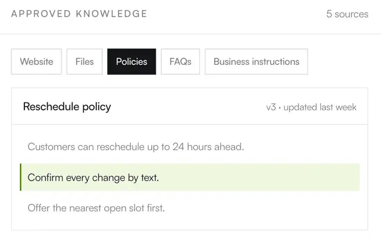 XBert AI - approved knowledge
