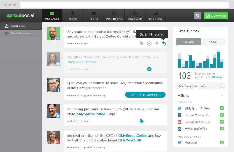 Sprout Social digital customer engagement for social media