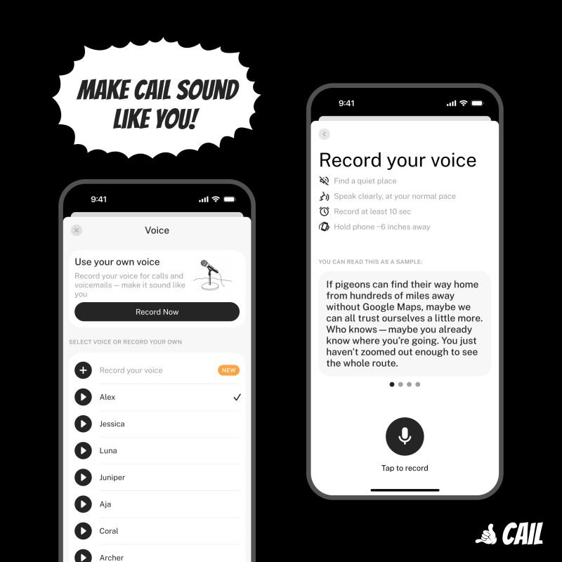screenshot of SkipCalls product