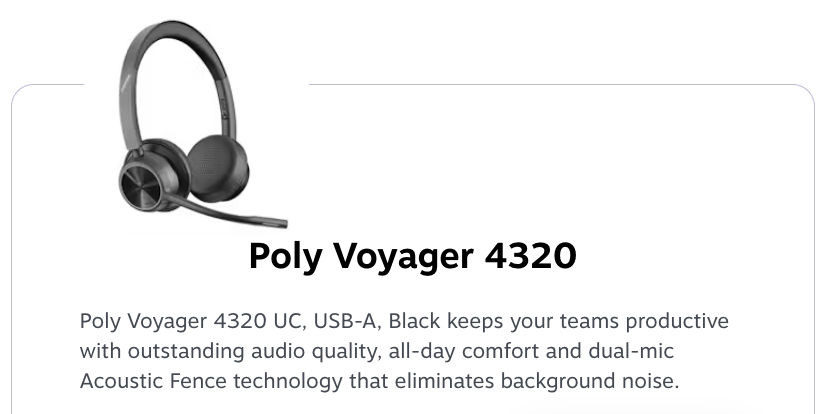 VoIP headset example