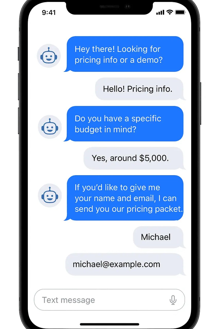Chatbot for lead generation