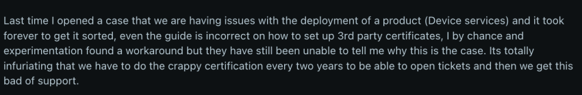 Avaya user review on Reddit says It