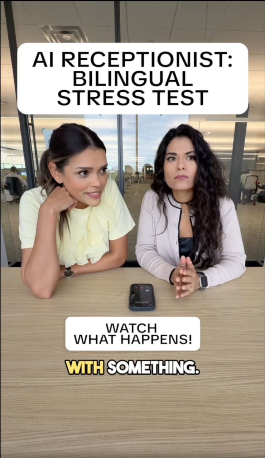 AI receptionist bilingual stress test