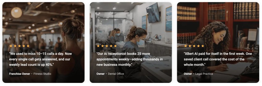 Nextiva ai receptionist XBert customer reviews